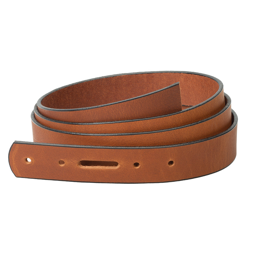 Natural Cowhide Leather Belt Blanks with Adjustment Holes 8-9-oz