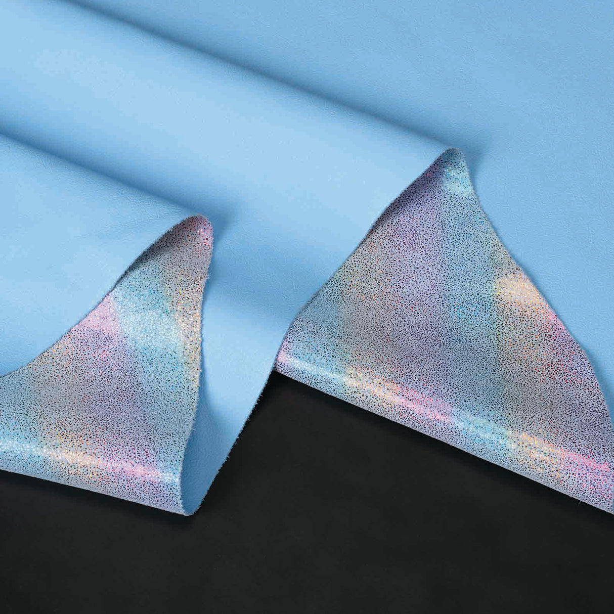 Sample, Double Face Glitter Leather, 2 to 3 oz.