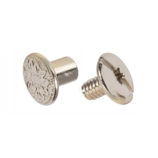 Weaver Leather Supply #D5038 Chicago Screws with Floral Design