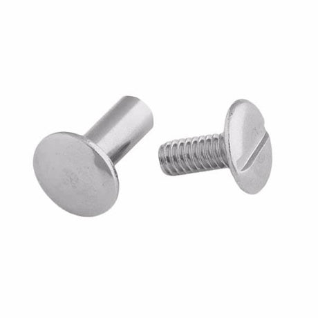 QSIOVEU Chicago Screws 1/8 inch 4mm,Chicago Screws for Leather Bags Holster  Belts, M3 Chicago Screws for DIY Leathercraft Rivets Stainless Steel 4mm