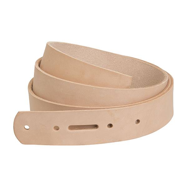 Natural Cowhide Leather Belt Blanks with Adjustment Holes 8-9-oz  (3.5mm-4.0mm) Size 50+ Long