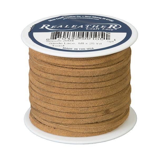 Lacets Tejas Superior Suede - Blanc, 1/8 De Pouce X 25 Yards, Bobine Neuve Scellée