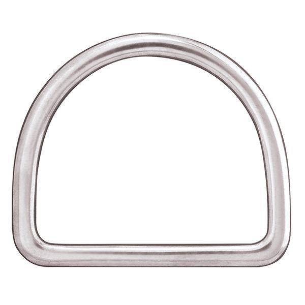 11114 Flat Saddle D-Ring, Stainless Steel, 3-1/2"