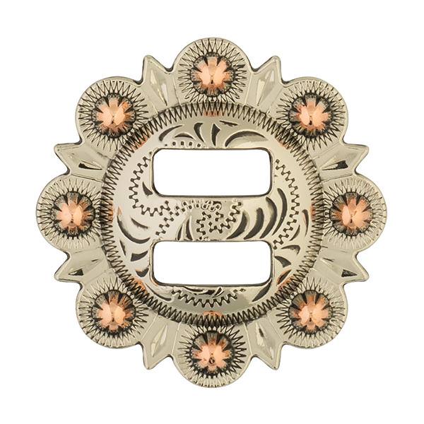 Paire De Conchos Weaver - 1 3/4 Pouces - Thème Western - À Visser - Fini Argenté