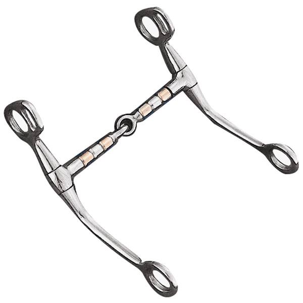 Tom Thumb Snaffle Bit, 5" Roller Mouth, Stainless Steel