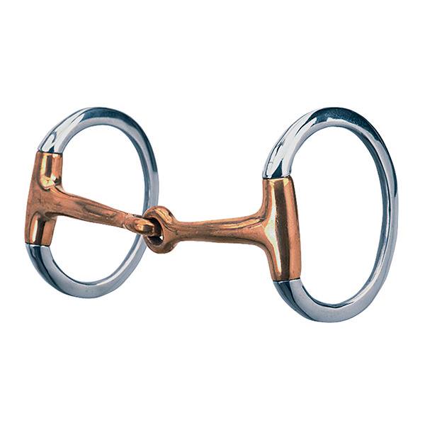 Eggbutt Snaffle Bit, 5-1/2" Copper Plated Mouth