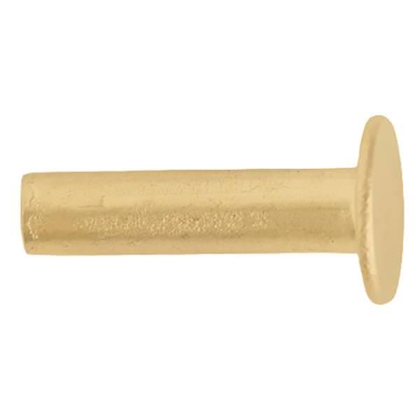 100-Pack of #104 Tubular Rivets, Brass Plated