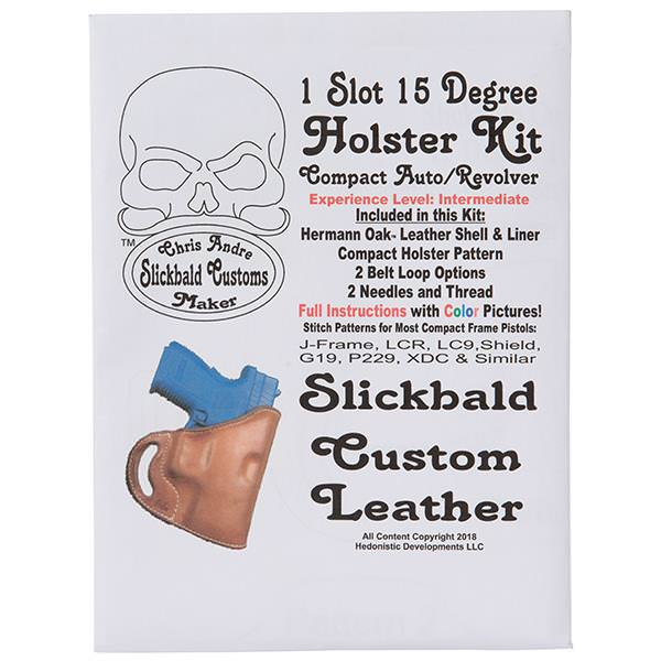 Holster Kit from Slickbald Custom Leather, 1 Slot 15 Degree, Compact Auto/Revolver