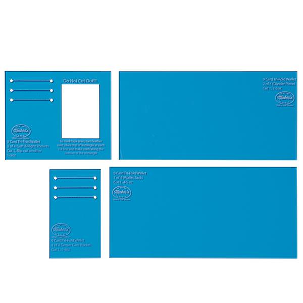 Tri-Fold Wallet Template Set by Maker's Leather Supply, 9-Slot