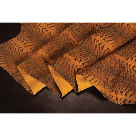 Sample, Tiger Printed Leather, 3-4 oz.