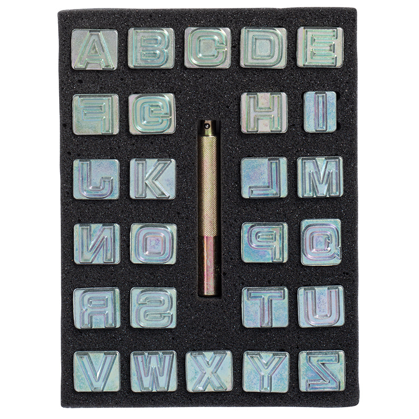 Block Alphabet Stamping Set, 3/4"