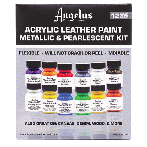 Angelus® Metallic & Pearlescent Paint Kit Weaver Leather Supply
