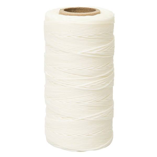  EXCEART 1pc Wax Thread for Leather Sewing Thread Leather Thread  for Hand Sewing Leather Sewing Kit Sewing Wax Thread Embroidery Thread  Waxed Thread for Leather Child Craft Pack White Round 