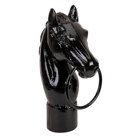 Cast Iron Horse Head Hitching Post with 2" threaded pipe coupling