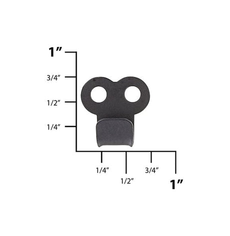 Ohio Travel Bag Fasteners 1/4" Black, Boot Hook, Steel, #A-309-BLK A-309-BLK