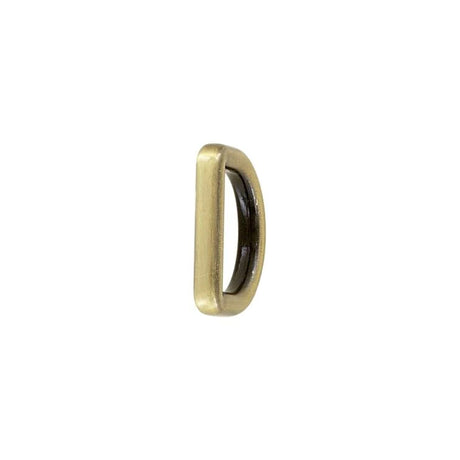 3/4" Antique Brass, 3mm Gauge Cast D-Ring, Zinc Alloy