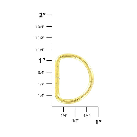 3/4" Brass, Split D-Ring, Steel, #D-105-BP