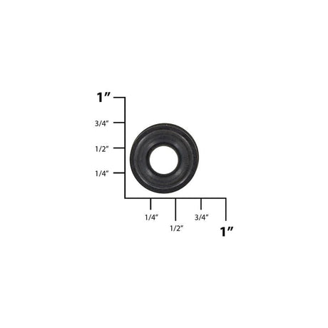 #1 Grommet With Washer Solid Brass Black - 12pk