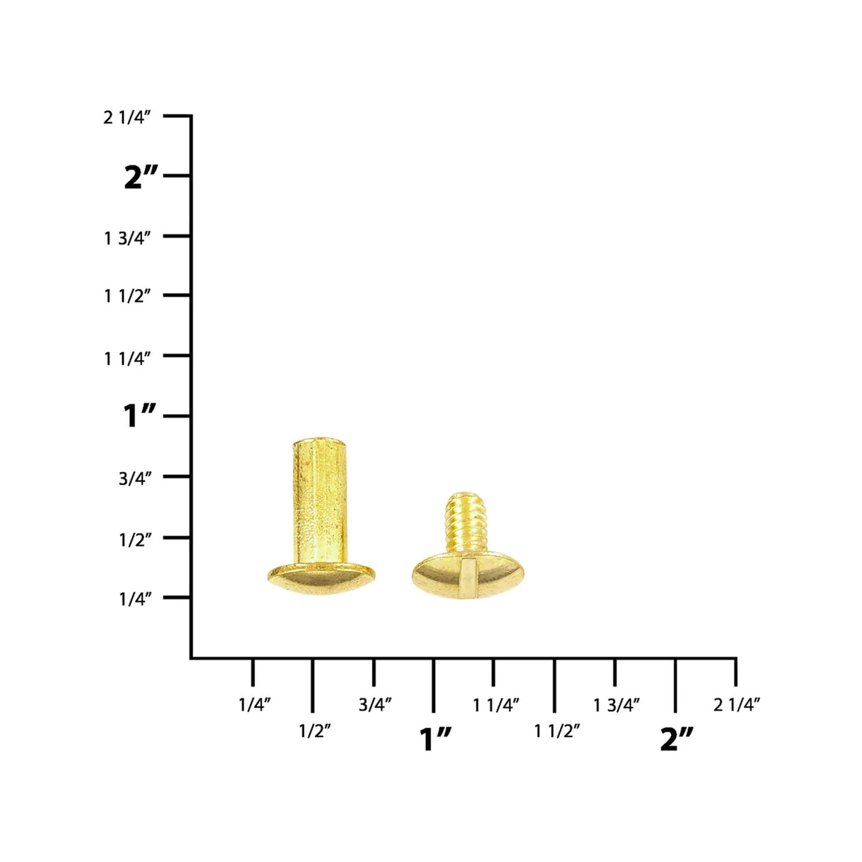 1/2 Nickel, Chicago Screw, Solid Brass, #L-156-1-2SBN