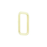 1 1/4" Shiny Brass Plate, Split Rectangular Ring, Steel, #C-25-1-1-4BP
