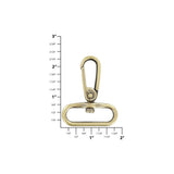1 1/2" Antique Brass, Lever Swivel Snap Hook, Zinc Alloy, #P-2078-ANTB