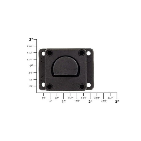 2" Black, Radio Swivel Clip, Plastic
