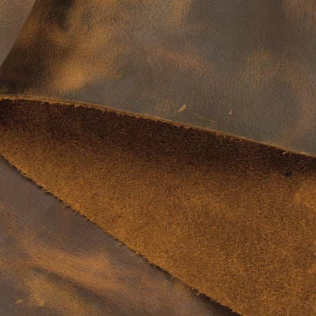 Sample, Santa Rosa Oily Pull-Up Leather, 3-4 oz.