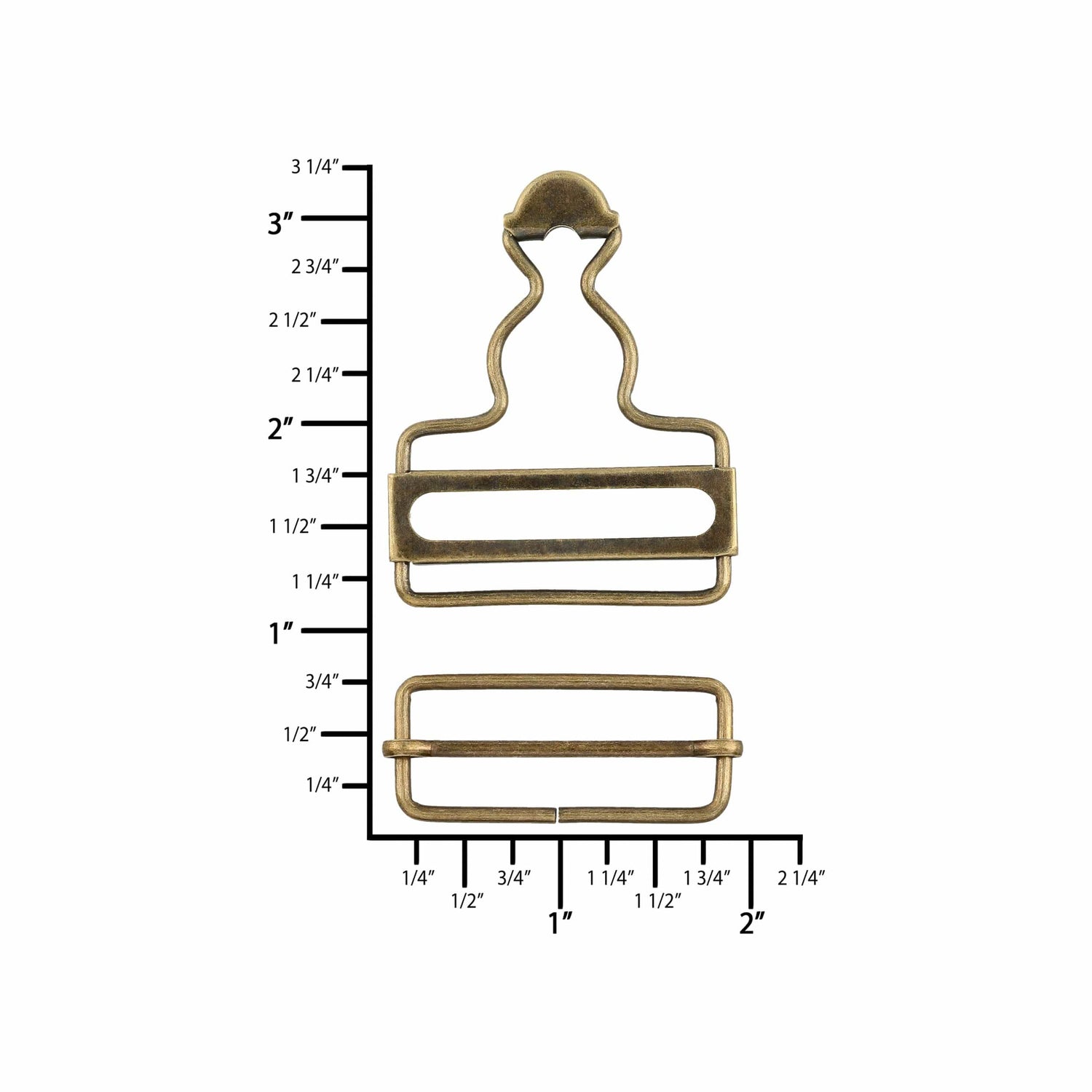 1 1/2" Antique Brass, Suspender Buckle, Zinc Alloy, C1270112ANTB