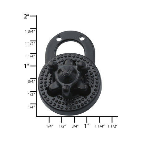 Ohio Travel Bag 1 1/8" Black, Turn Lock, Zinc Alloy, #P-2435-BLK P-2435-BLK