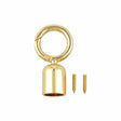 Ohio Travel Bag 1/2" Gold, Tassel Cover with Spring Gate, Zinc Alloy, #P-2969-GOLD P-2969-GOLD