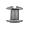 Ohio Travel Bag 1/4" Nickel, Open Hole Chicago Screw, Solid Brass, #L-156OH-1-4-NIC L-156OH-1-4-NIC