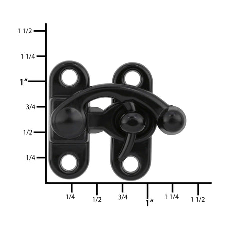 Ohio Travel Bag 1 5/16" Matte Black, Swing Lock Clasp, Zinc Alloy, #P-2263-MBLK P-2263-MBLK