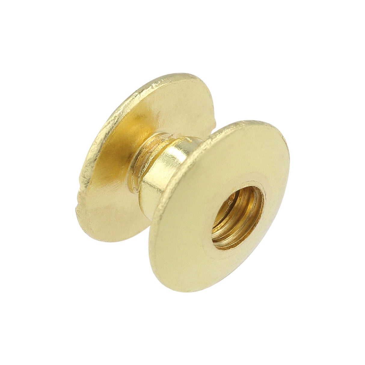 Ohio Travel Bag 1/8" Brass, Open Hole Chicago Screw, Solid Brass, #L-156OH-1-8-BP L-156OH-1-8-BP