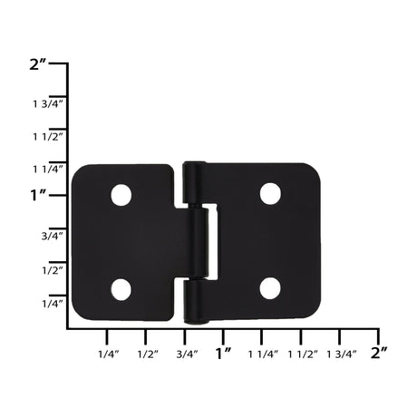 Ohio Travel Bag 1" Black, Lift-a-Part Hinge, Zinc Alloy, #L-3228-BLK L-3228-BLK