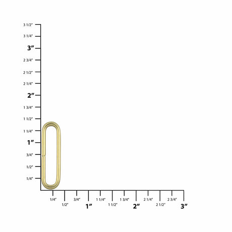 Ohio Travel Bag 1" Brass, Split Oval Ring, Solid Brass, #P-3246-1 P-3246-1