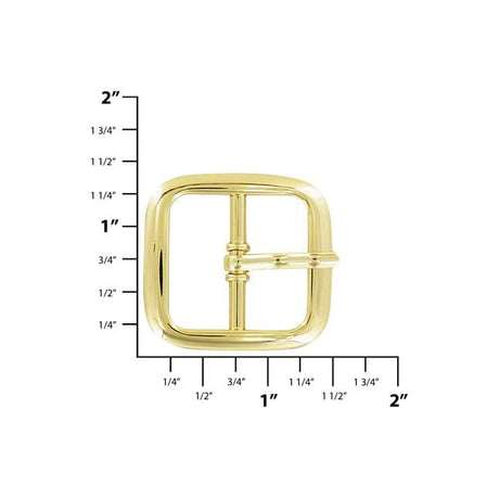 Ohio Travel Bag 1" Gold, Center Bar Buckle, Solid Brass, #C-1517-GOLD C-1517-GOLD