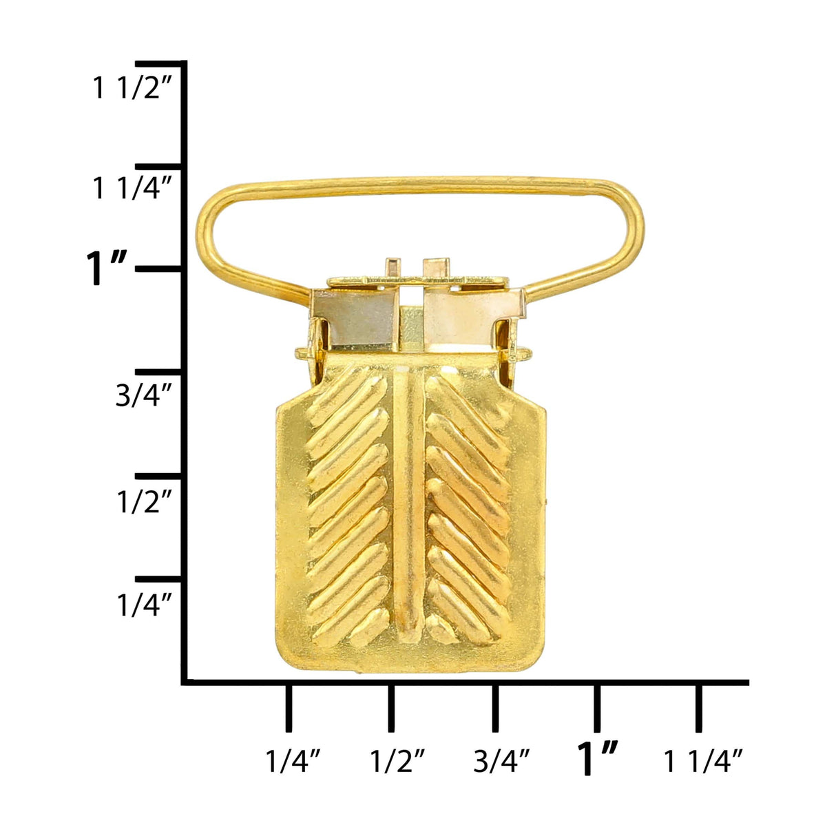 1 Gold, Suspender Clip, Zinc Alloy, #C-1271-1-GOLD