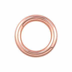 Ohio Travel Bag 1" Shiny Copper, Cast Round Ring, Zinc Alloy, #P-2549-CPR P-2549-CPR