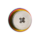 Ohio Travel Bag 10mm Rainbow, Screw-In Spike Stud, Zinc Alloy, #P-4002-10-IR P-4002-10-IR
