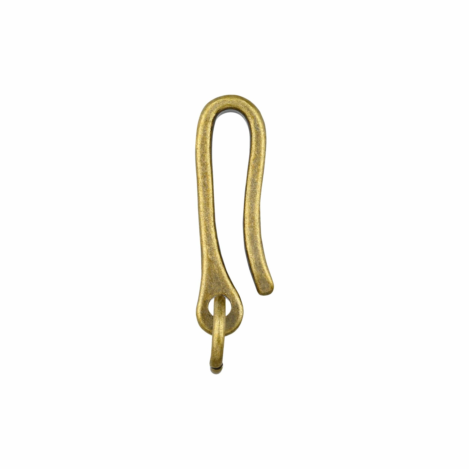 16mm Antique Brass, Fish Hook, Solid Brass