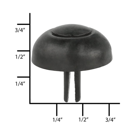 Ohio Travel Bag 17mm Black, Bottom Stud, Steel, #201-6-16-BLK 201-6-16-BLK