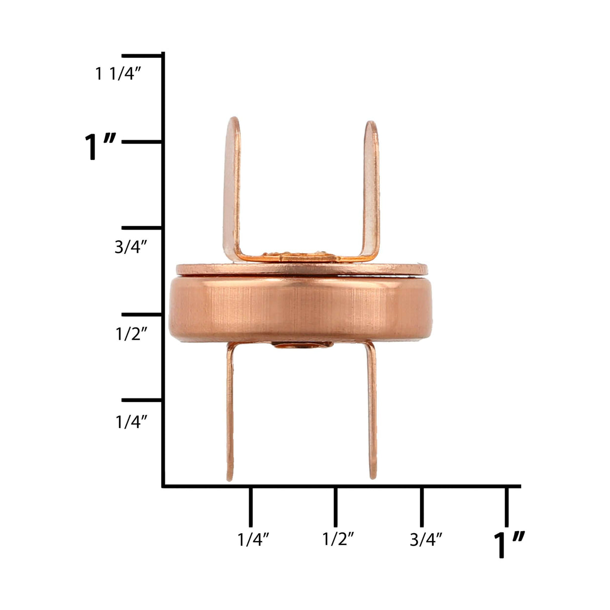 Ohio Travel Bag 18mm Copper, Thin Profile Magnetic Snap, Steel, #P-2364-CPR P-2364-CPR