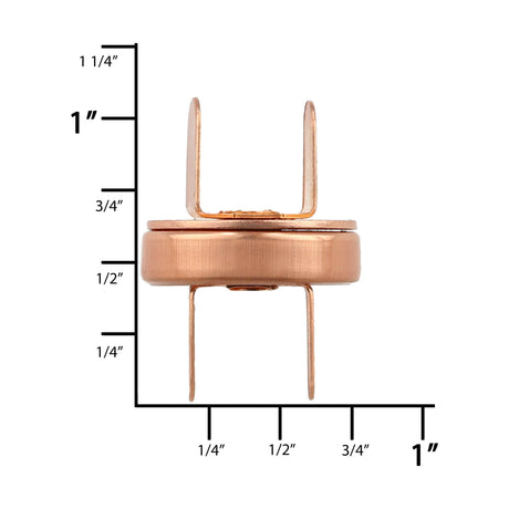 Ohio Travel Bag 18mm Copper, Thin Profile Magnetic Snap, Steel, #P-2364-CPR P-2364-CPR
