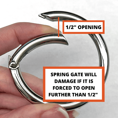 Ohio Travel Bag 2" Antique Brass, Ring w/ Spring Gate, Zinc Alloy, #P-2732-ANTB P-2732-ANTB