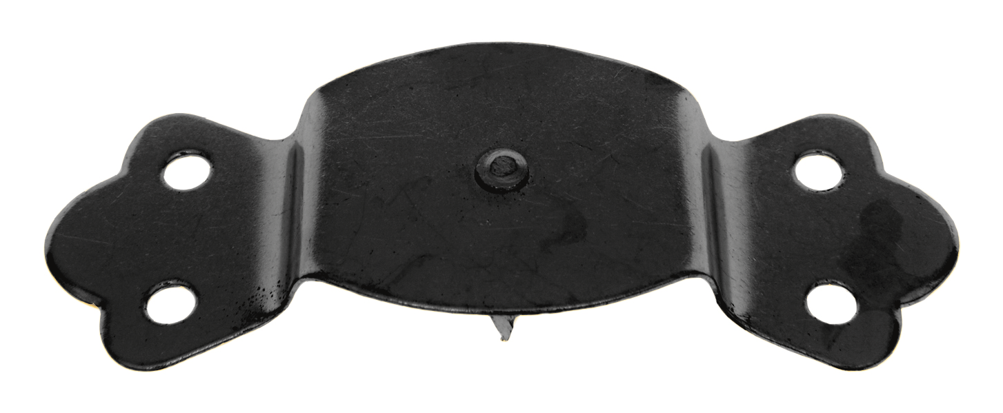 Antique Trunk Hardware--2 Black Leather Handles+ 4-Metal End Caps &  Nails--Kit