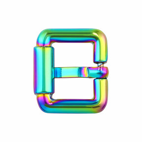 Ohio Travel Bag 3/4" Rainbow, Imitation Roller Heel Bar Buckle, Zinc Alloy, #C-51-3-4-IR C-51-3-4-IR