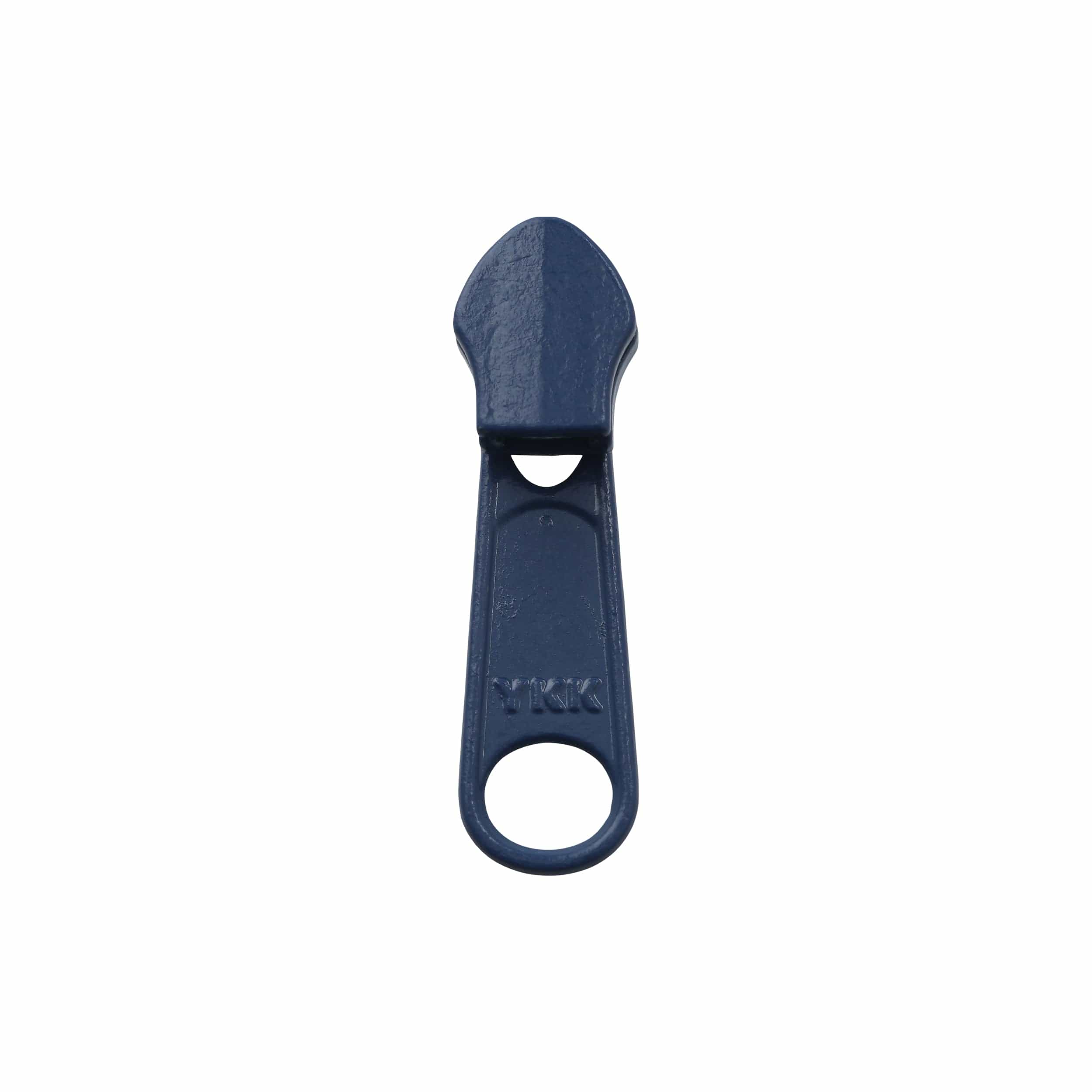 5 Navy, Coil, YKK Long Tab Semi-Swivel Zipper Slider, Zinc Alloy