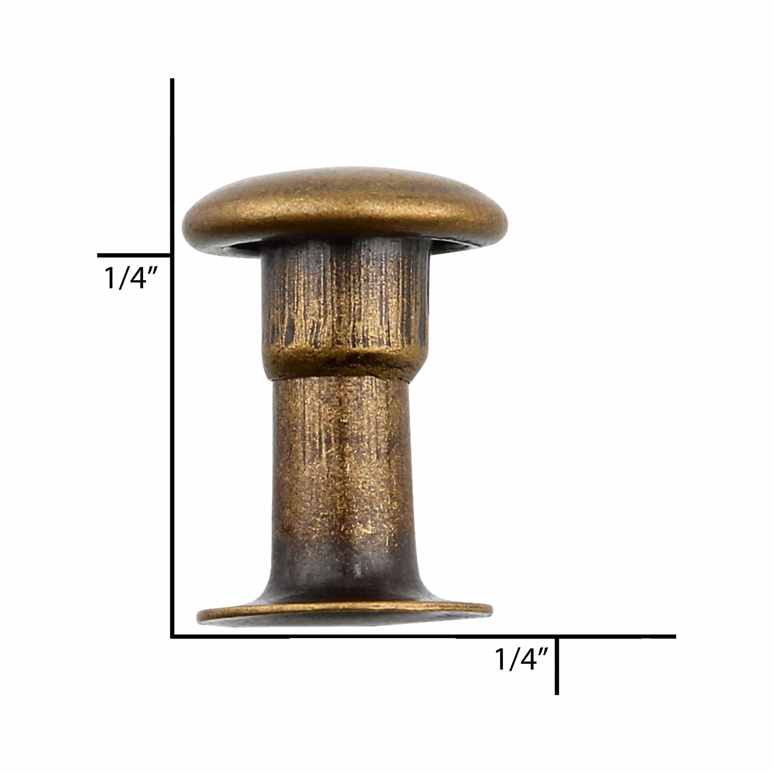 6.5mm Antique Brass, Single Cap Jiffy Rivets, 100ct – Weaver