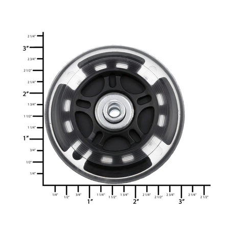 Ohio Travel Bag 68mm Black, In-line skate wheel with LED Lights, PolyUrethane, #L-3890-BLK L-3890-BLK