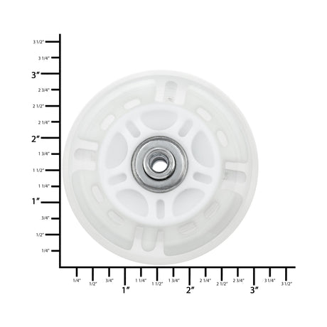 Ohio Travel Bag 76mm White, In-line skate wheel with LED Lights, PolyUrethane, #L-3891-WHT L-3891-WHT